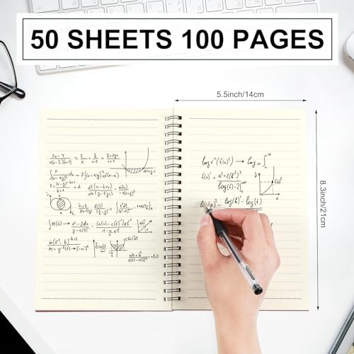 Image of Yahenda Spiral Notebook College Ruled Journals Notebooks Lined 8.3 x 5.5 Inch Note Books Bulk A5 Writing Notebooks Thick Paper Notebook for Office Business School Supplies (Classic Colors,54 Pcs)