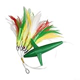 Thunfischköder, Federrock, mit UV-Lichteffekt und Stahlhaken, für das Angeln mit realistischer Haltung (grün)