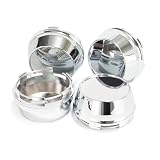 Eloxiumy 4 Pack Wheel Center Caps Kit for AVID.1 AV06, 66 mm / 2.60 inch ID 61 mm / 2.40 inch hub caps, Snap-in Chrome ABS-Plastic Rim Covers