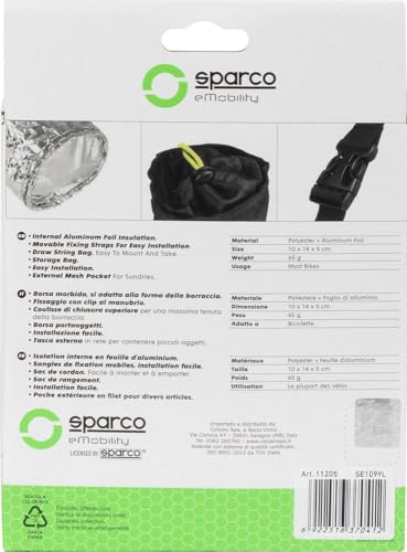 Sparco Porta Borraccia Giallo Per Bicicletta In Microfibra Con Lamina Di Alluminio E Tasca Porta Oggetti Esterna - 8