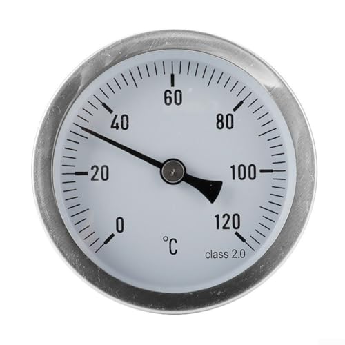 Analoges Bimetall-Thermometer mit Edelstahlgehäuse für Gasgrill, BBQ, Ofen, Boiler und Zentralheizung