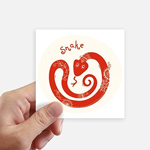 Autocollant carré Année de Serpent pour masquer les rayures de valise et customiser un mur - 2