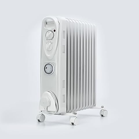 STATUS 11 Fin Oil Filled Radiator with Timer Cover