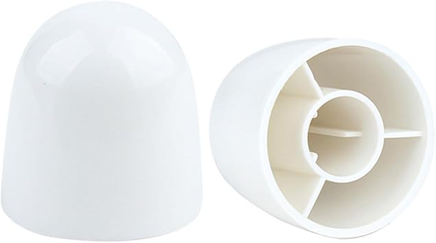 Toilet Bolt caps, Toilet Bowl Bolt Covers, Round Push-On Toilet Screw Covers Universal Fit, 2 Pack, No Tools Required, White Color