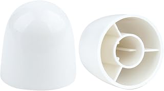 Toilet Bolt caps, Toilet Bowl Bolt Covers, Round Push-On Toilet Screw Covers (Universal Fit, 2 Pack), No Tools Required, White Color