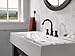 Delta Trinsic Matte Black Bathroom Faucet 3 Hole, 8 Inch Widespread Bathroom Sink Faucet for Vanity, Metal Push-Pop Drain Assembly, Matte Black 3559-BLMPU-DST