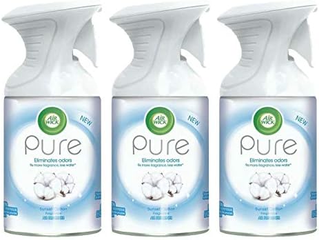 3 X Airwick Pure Freshmatic Spray Home Air Wick Freshener 250ml (Cotton)