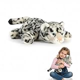 Kaelorae Weighted Plush Animals for Kids & Adults - Panda Teddy Bear Dinosaur Stuffed Toys, Hugging Pillow for Anxiety Relief & Sleep Support (Snow Leopard, 65cm)