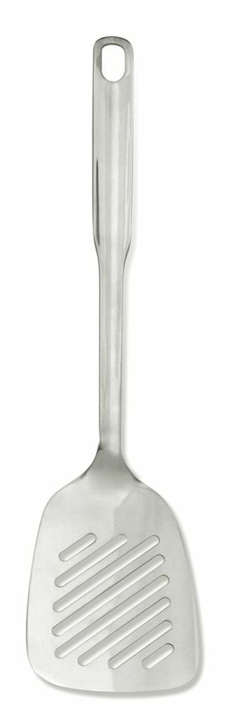 Spatule fendue en acier inoxydable de 33,5 cm pour ne plus briser les poissons délicats