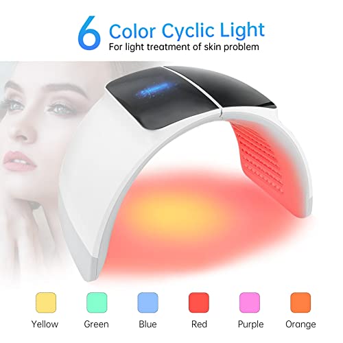 Epearlet Led Face Light Therapy Beauty Device, 7 Colors Led Face Light Therapy Mask, Led Face Mask Light Therapy For Skin Care #TOP3