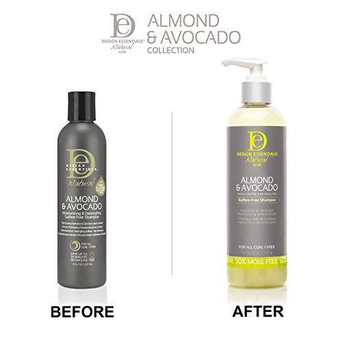 Design Essentials Super Moisturizing & Detangling Sulfate - Free Shampoo - Almond & Avocado Collection, 12 Fl Oz - Thumbnail 5