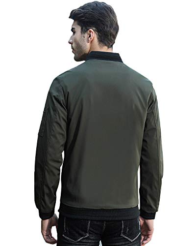 sandbank Men's Slim Fit Lightweight Softshell Flight Bomber Jacket Coat