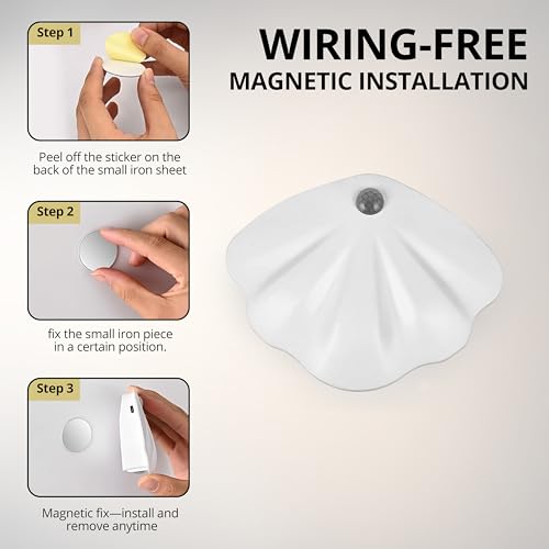 Image of Gesto Rechargeable Motion Sensor Night Light, Magnetic LED Wall Lamp, USB-C Wireless Closet Light, Motion Activated Under Cabinet Light with 3 Color Temperatures for Bedroom, Kitchen, Hallway & Stairs