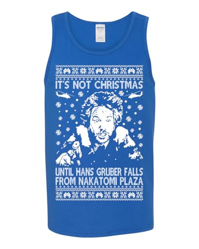 It's Not Christmas Until Hans Gruber Falls from Nakatomi Plaza Ugly Christmas Mens Tank Top2