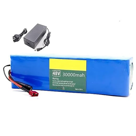 SZAJOR Bateria E-Bike Bateria de Íon-Lítio 48V 30Ah 13S3P BMS Embutido para Bicicleta Elétrica de Motor 1000W com Carregador 54,6V 2A, Plugue T