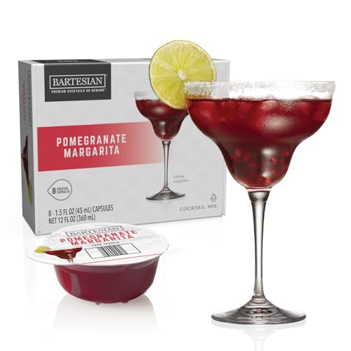 Bartesian Margarita Grenade - 8 Capsules Cocktail (45 ml chacune), Capsules Margarita pour Machine...