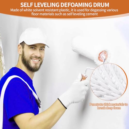 Stachelwalze Ausgleichsmasse, 23 cm Entlüftungswalze Stachellänge 14 mm Entlüftungsroller Kunststoff Nagelwalze Handstachelwalze Nagelrolle zur Entlüftung von Bodenbeschichtungen