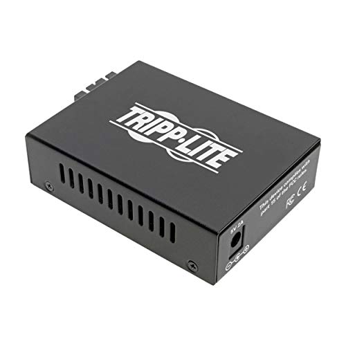 Tripp Lite Single Mode Fiber Media Converter, Fiber to Ethernet Converter, Gigabit, 10/100/1000 SC, 1310 nm, 20 km (N785-INT-SC-SM)