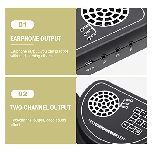 Roll Up Electronic Drum Pad: Iniciante Prática Pad Drum Kit USB MIDI Connectivity Com Alto- Falante