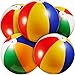 Bedwina Beach Balls in Bulk - (Pack of 12) 16 Inch Inflatable Rainbow Beach Ball Toys for Kids, Dozen Beach Balls for Games, Pool Toys, Decorations, Party Favors