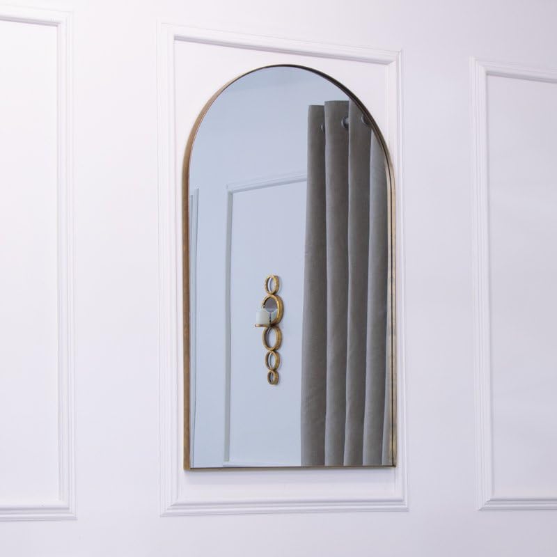 Melody Maison Large Framed Gold Arched Mirror 100cm x 60cm