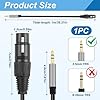 Female XLR to 3.5mm Jack Cable Adapter Balanced Converter 1/8 inch Mini TRS Stereo Mono Audio Mic Lead for Guitar Mixer Speaker Playing Live Recording Device Condenser Dynamic Shotgun Microphone 1m #5