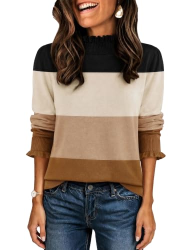 Image of Womens Turtleneck Sweaters Winter Warm Jumper Long Sleeve Knitted Jumpers