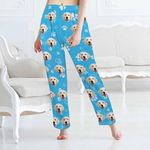 MyPupSocks Customized Face Pajamas Pants Sleep Bottoms for Men Women XS-2XL4