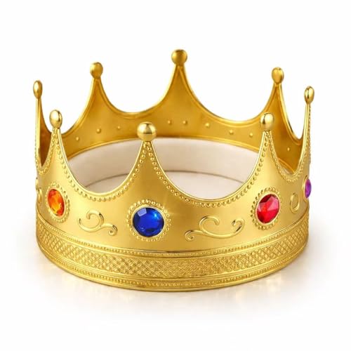 Adorox Gold Royal King Plastic Crown Prince Costume...