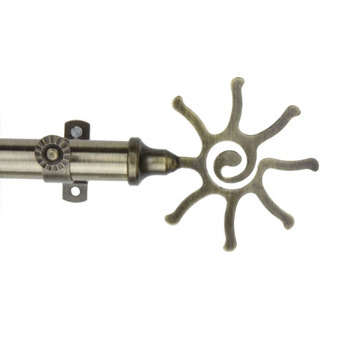 Modern Sun Curtain Rod and Hardware Set Size: 120