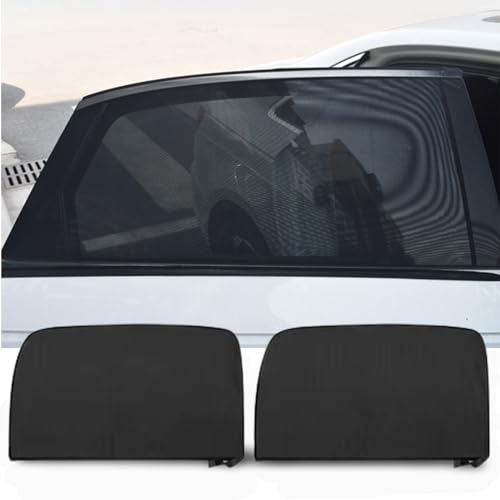 TYEQWT Tendine Parasole Auto Bambini 2 Pezzi, 55 x 57 cm Parasole Auto Bambin Block Raggi UV, Nero Zanzariera Auto per Lunotto Posteriore, SUV Universale