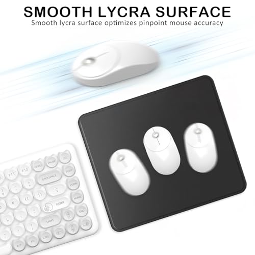 Image of eulps Mouse Pad with Stitched Edge, Multiple Patterns Computer Mouse Pads with Non-Slip Rubber Base, Washable Cloth Mousepad, for Gaming, Laptop, PC (Graphite)