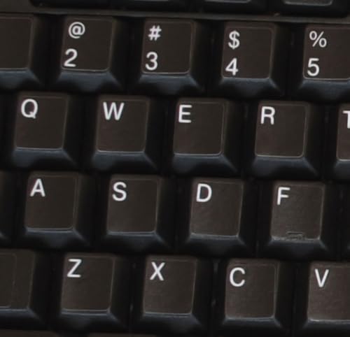 Sticker para teclado inglés US fondo negro mate miniatura 2