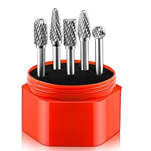 WHISTECK Hartmetall-Frässtifte-Set, 5 Stück