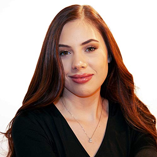 14K Solid White Gold Pendant Necklace | Princess Cut Cubic Zirconia Solitaire | 1 Carat | 18 Inch Box Link Chain | With Gift Box #TOP1