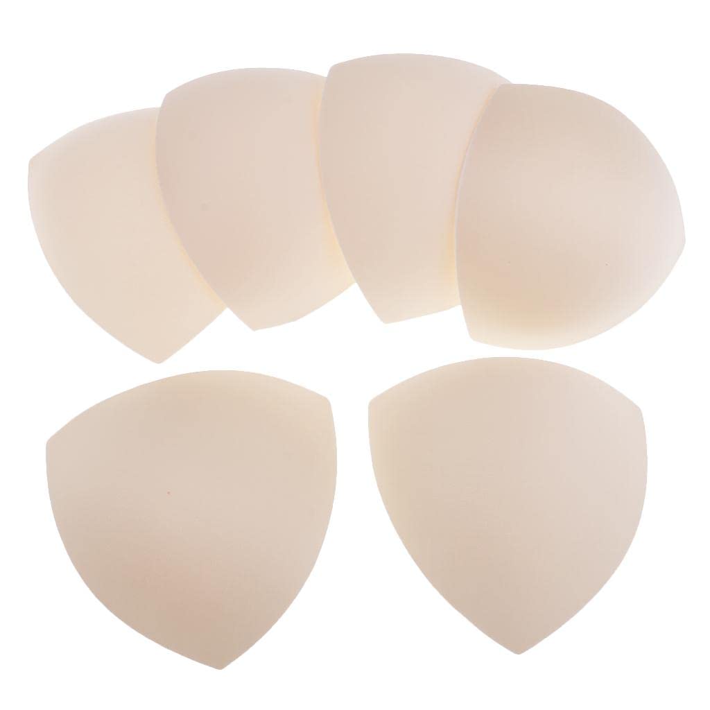 ujeavette 3 Pairs Soft Womens Triangle Bra Pads Inserts for Sports Bra Bikini Nude-picture-36