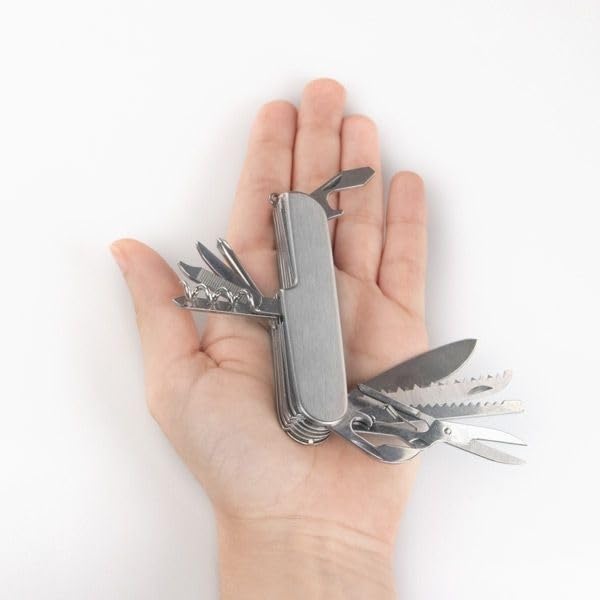 Couteau Multifonctions De Poche - Tournevis, Scie, Ciseaux, Tire-bouchon