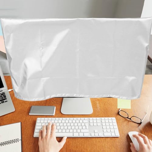 Funda antipolvo para monitor de oficina de 20 a 22 pulgadas en color plateado 6