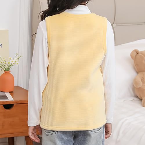 Girls Solid Color Warmth Padded Vest Kids Sleeveless Tank Soft Casual Cotton Tops Autumn Winter Clothes3