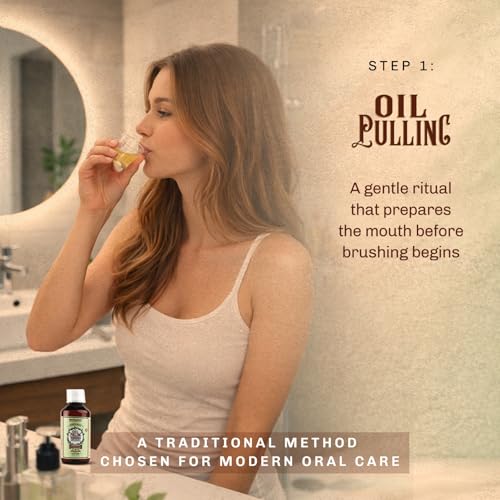 Image of Bentodent Fluoride Free Mineral Toothpaste with Natural bentonite Clay, 100 g and Organic Coconut Sesame Oil Pulling with neem, 177ml for Fresh Breath and Teeth whitening, Vegan