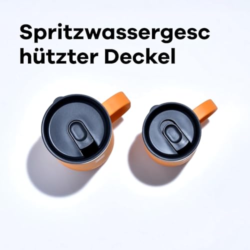 HYDRO FLASK - Kaffeebecher 354ml (12 oz) - Vakuumisolierter Thermobecher aus Edelstahl - Isolierbecher mit Griff & Steckdeckel… – Ansicht 4