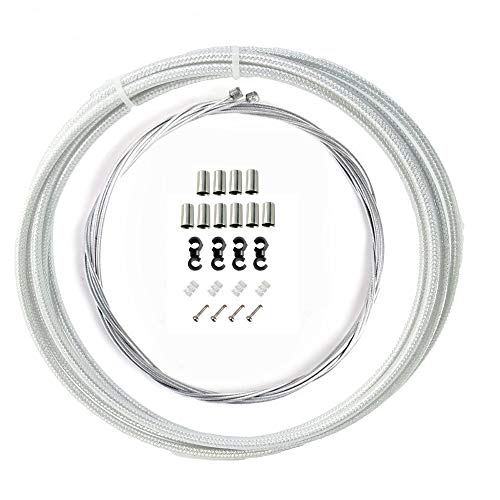 Braided Shift Derailleur Control Gear Cable End Crimp Set Universal Mtb Road Bike Shift Housing Kit (Silver) #TOP4