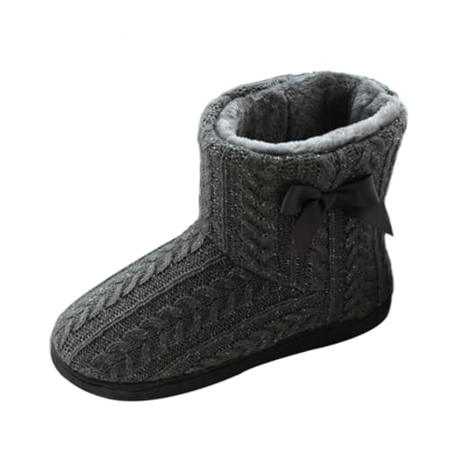 Bottes d'hiver tricotées contre les pieds froids semelle épaisse