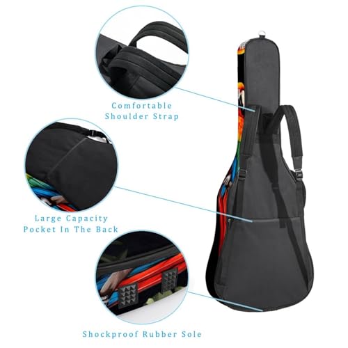 JRHEJTFZ Housse pour guitare acoustique de 1,9 cm d’épaisseur, imperméable, durable et élégante, imprimé bohème, Multicolore 4., 42.9×16.9×4.7 in, Motif imprimé tendance - Les Beatles, Paul McCartney, John Lennon, RIngo Starr, George Harrison JRHEJTFZ Housse pour guitare acoustique de 1,9 cm d'épaisseur, imperméable, durable et élégante, imprimé bohème, Multicolore 4., 42.9x16.9x4.7 in, Motif imprimé tendance – Image 4