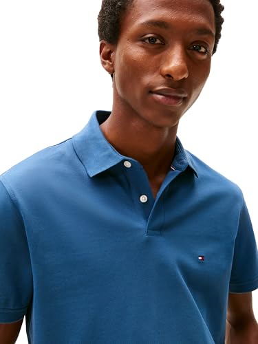 Image of Tommy Hilfiger Men's Short Sleeve Polo Shirts in Classic Fit with Stretch and Organic Pique Cotton