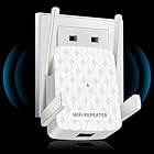 CINAMON WLAN Verstärker, WiFi Repeater 300 Mbit/s 2.4 GHz,WiFi Verstärker mit Ethernet-Anschluss, Abdeckung bis zu 200 m², Unterstützung WPS,1-Tap-Einrichtung, funktioniert mit Allen WLAN-Routern