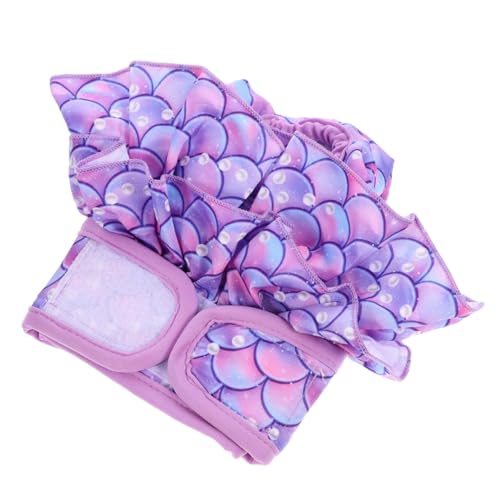 DECOMELODY Dog Heat Nappies for Female Dogs Adjustable Washable Diapers Cute Print Design Comfortable Pet Panties for Incontinence for Home Travel Mermaid
