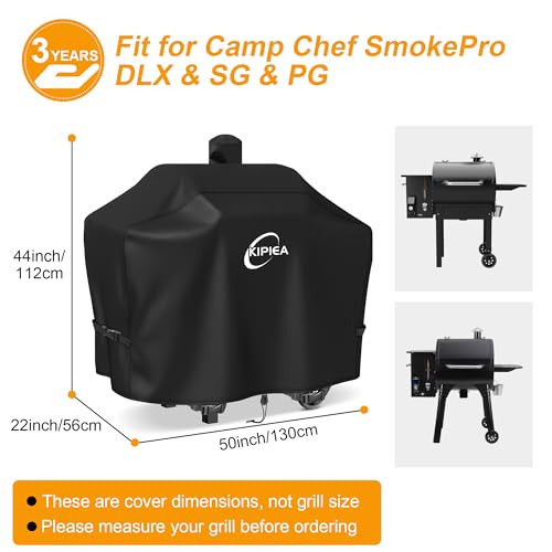 Image of Kipiea Pellet Grill Cover for Camp Chef 24, 600D Waterproof Smoker Cover