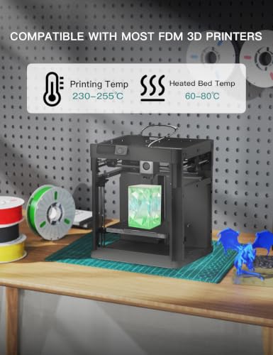 Image of PINBALL Transparent PETG 3D Printer Filament 1.75mm ±0.02mm, Multicolor Clear Rainbow Filament, Translucent PETG Filament, 1KG /2.2lbs