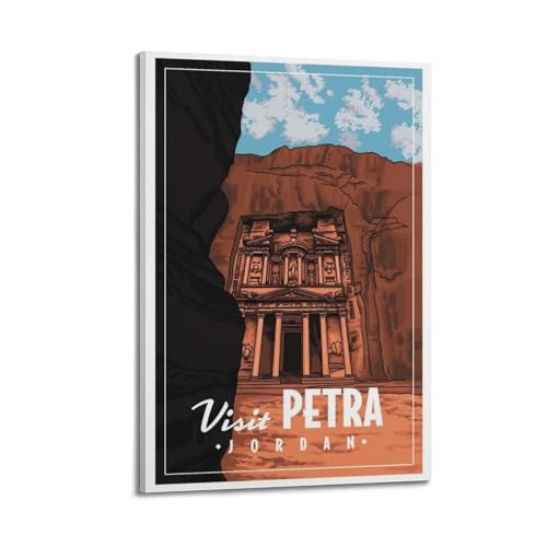 Poster Petra Jordan en toile vintage 30x45cm cadre décoratif de chambre